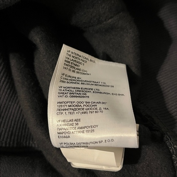 The North Face Charcoal Hoodie with Vibrant Orange Sleeve Design - Picture 11 of 14